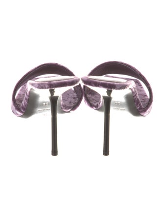 Saint Laurent Velvet Slides