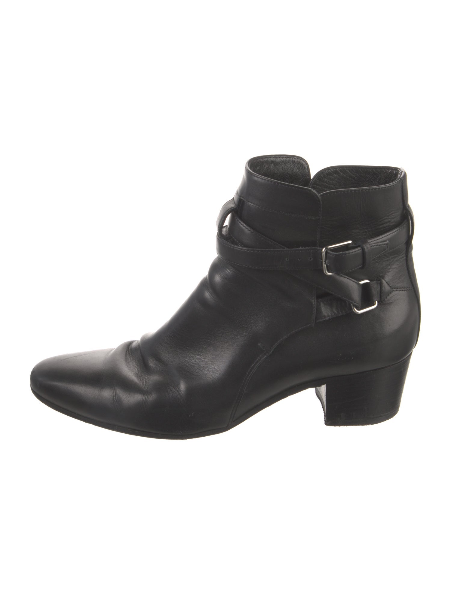 Saint Laurent Leather Moto Boots