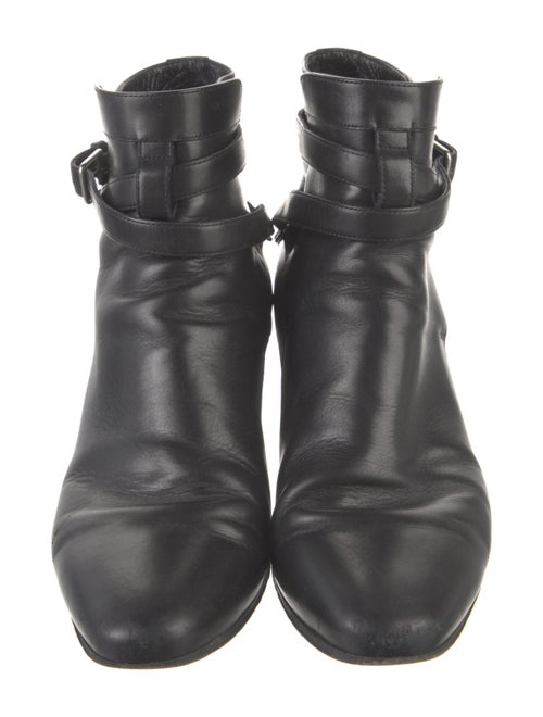 Saint Laurent Leather Moto Boots