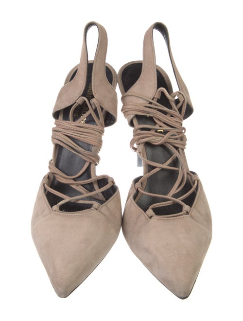 Saint Laurent Suede Slingback Pumps