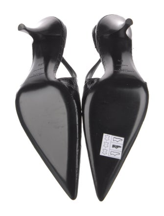 Saint Laurent Embossed Leather Slingback Pumps