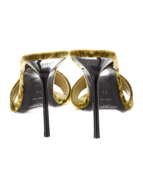 Saint Laurent Velvet Slides