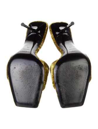 Saint Laurent Velvet Slides