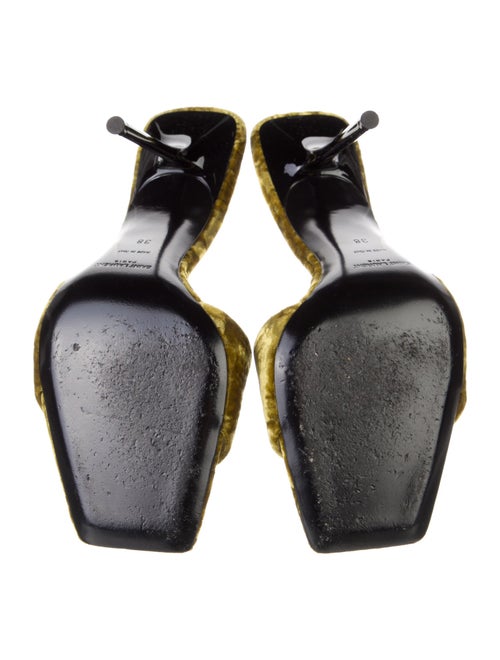 Saint Laurent Velvet Slides