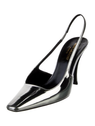 Saint Laurent Patent Leather Slingback Pumps