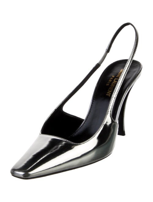 Saint Laurent Patent Leather Slingback Pumps