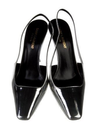 Saint Laurent Patent Leather Slingback Pumps