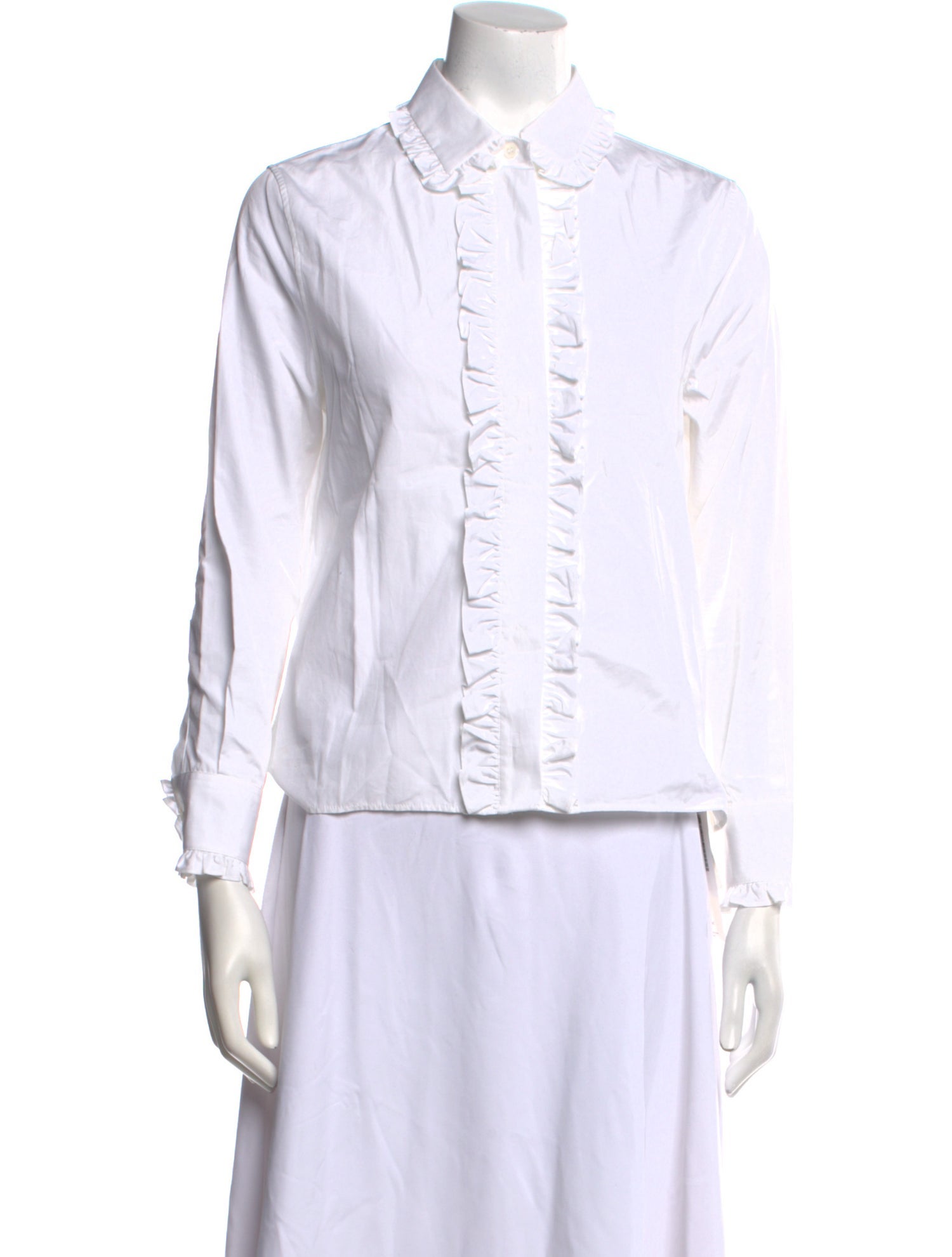 Saint Laurent Long Sleeve Button-Up Top