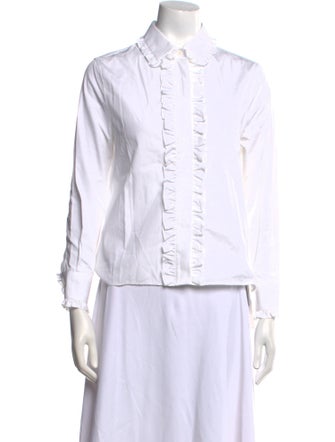 Saint Laurent Long Sleeve Button-Up Top