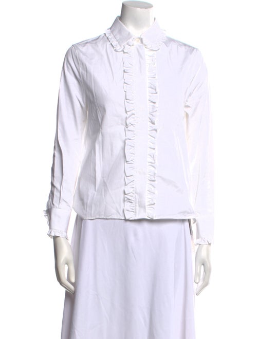 Saint Laurent Long Sleeve Button-Up Top