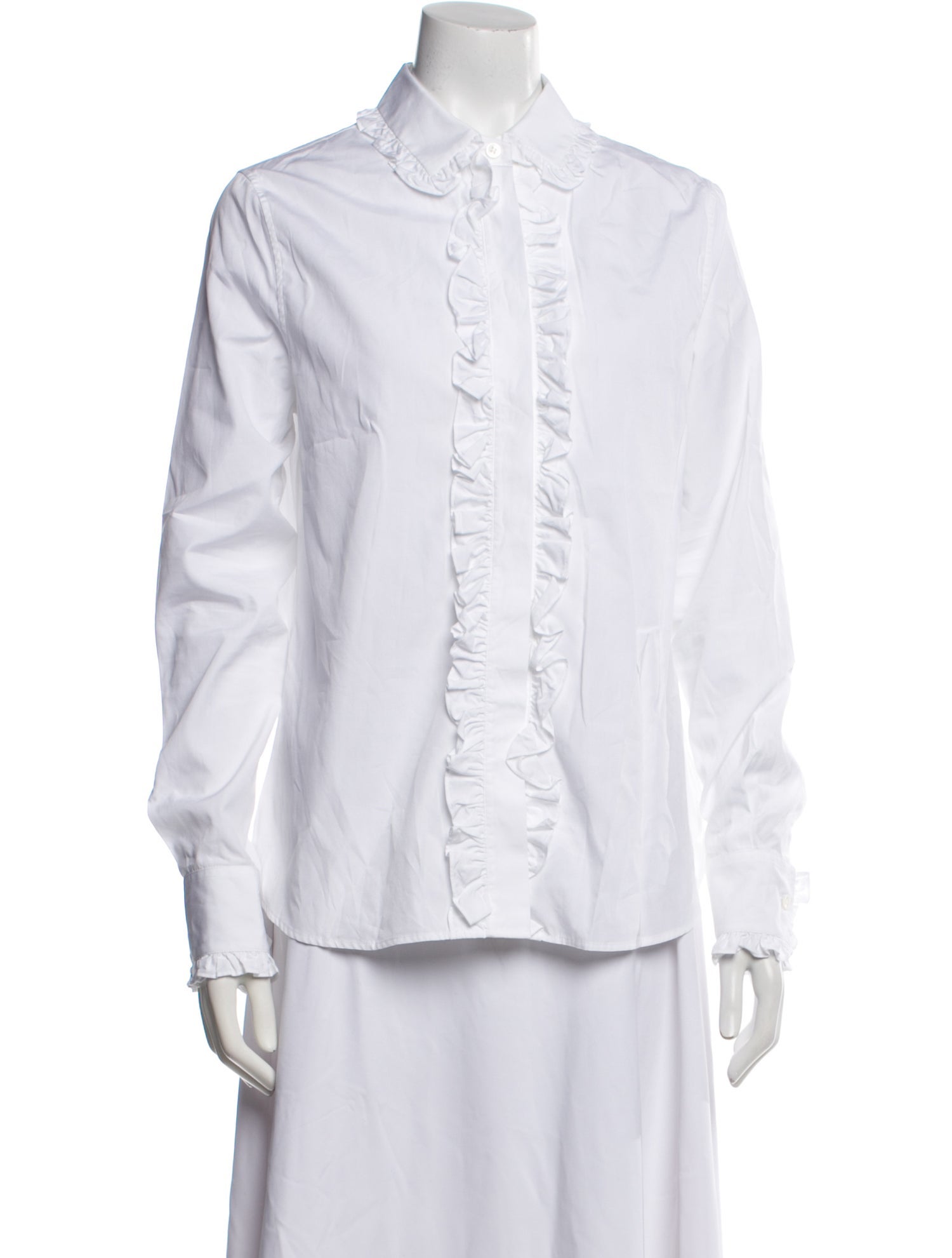 Saint Laurent Long Sleeve Button-Up Top