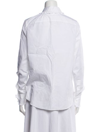 Saint Laurent Long Sleeve Button-Up Top