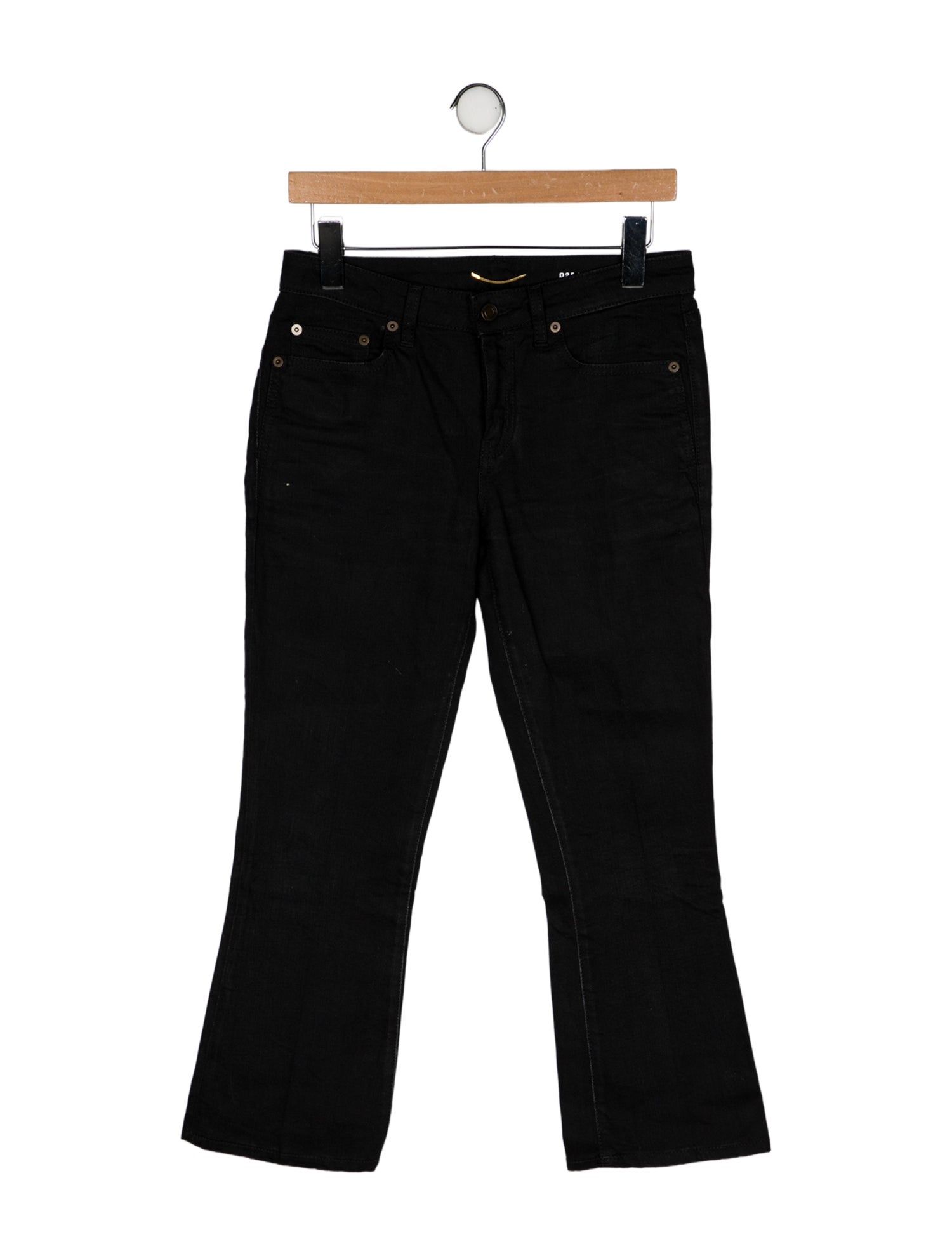 Saint Laurent Mid-Rise Straight Leg Jeans