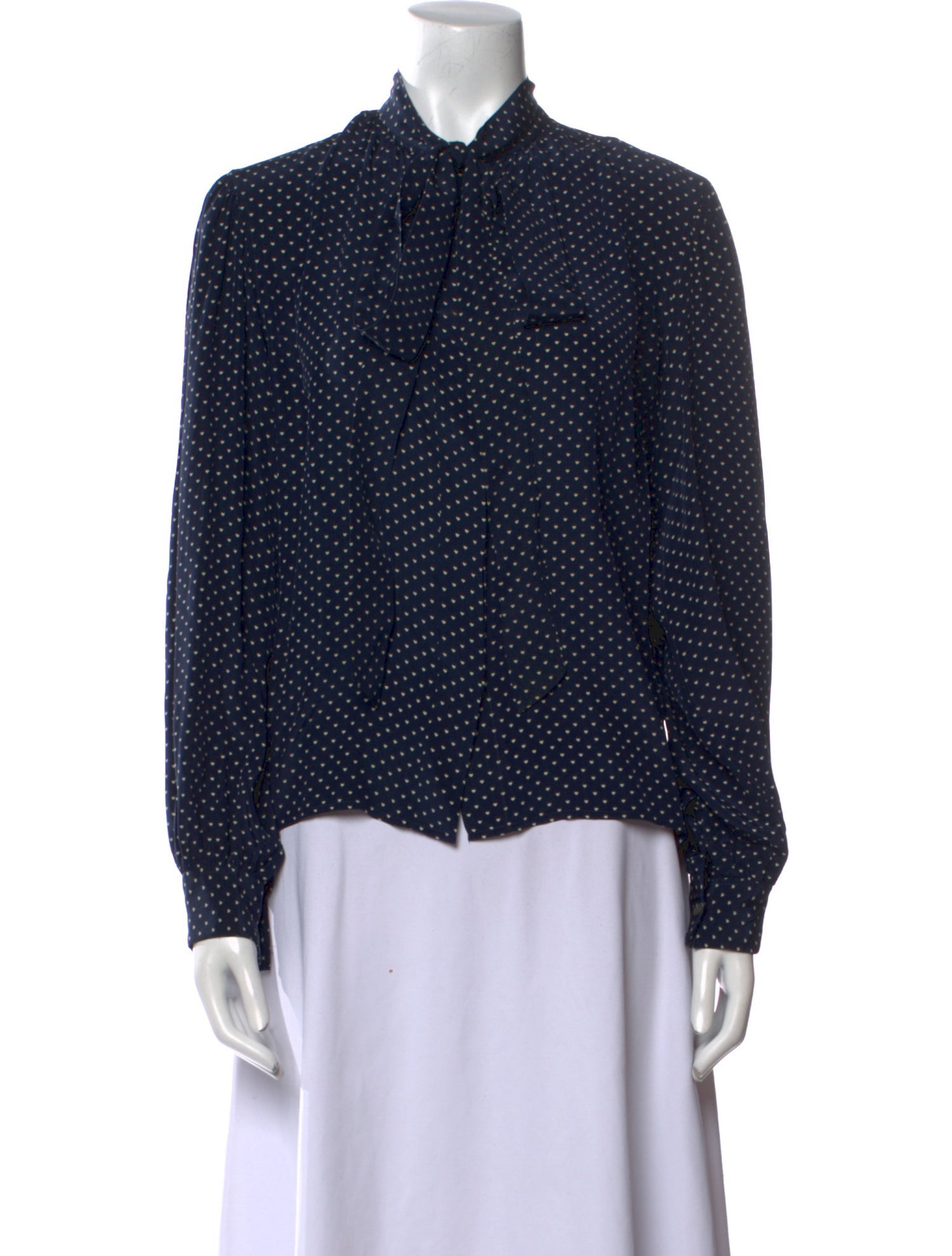 Yves Saint Laurent Rive Gauche Vintage 1970's Button-Up Top