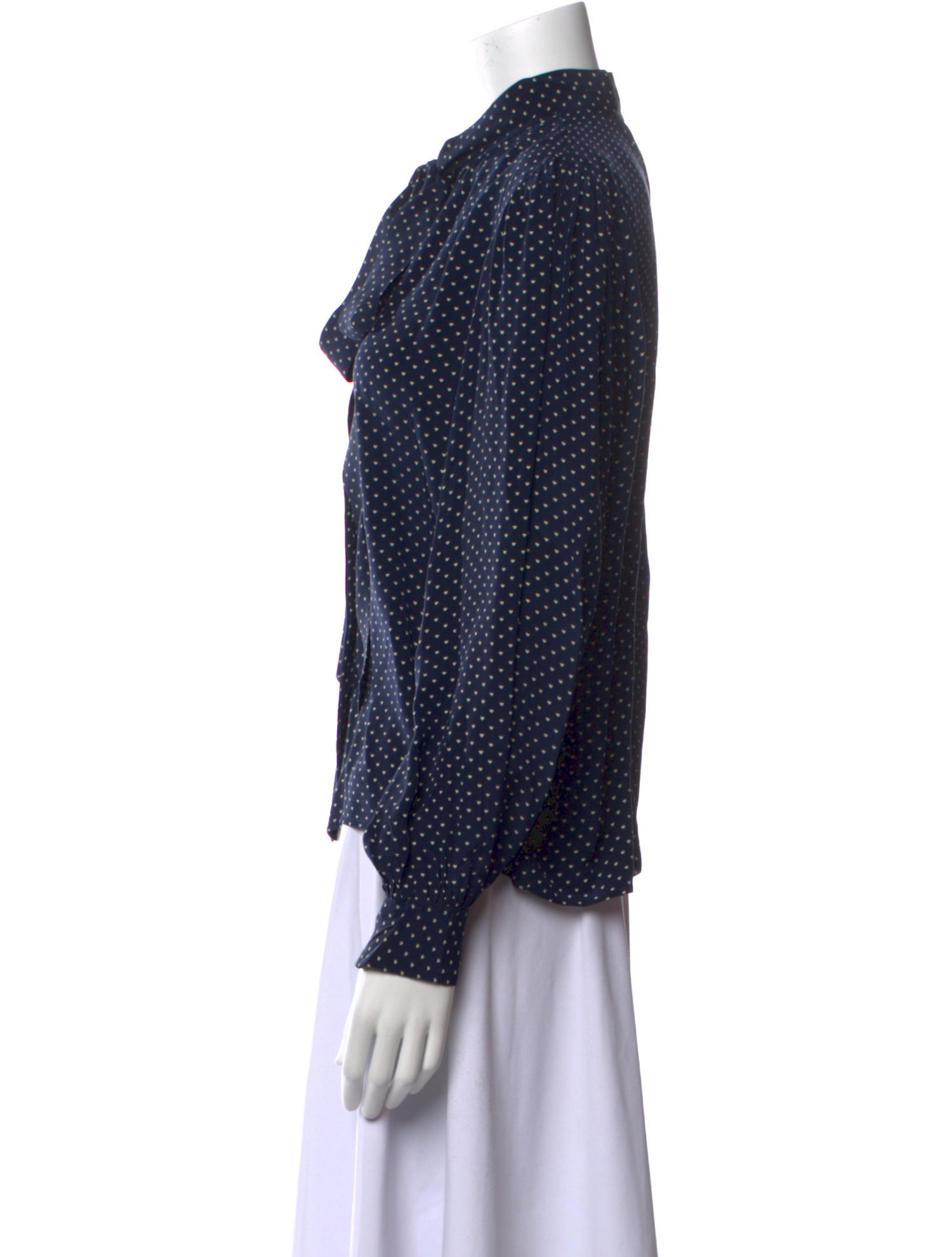 Yves Saint Laurent Rive Gauche Vintage 1970's Button-Up Top