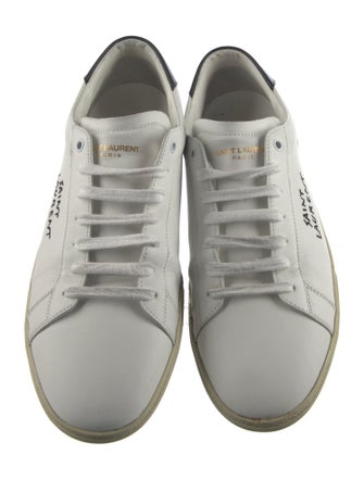Saint Laurent Leather Graphic Print Sneakers