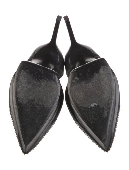 Saint Laurent Leather Studded Accents T-Strap Pumps