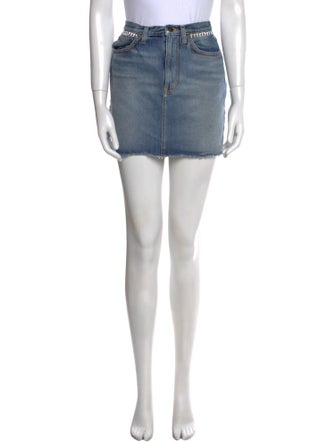 Saint Laurent Studded Accents Mini Skirt