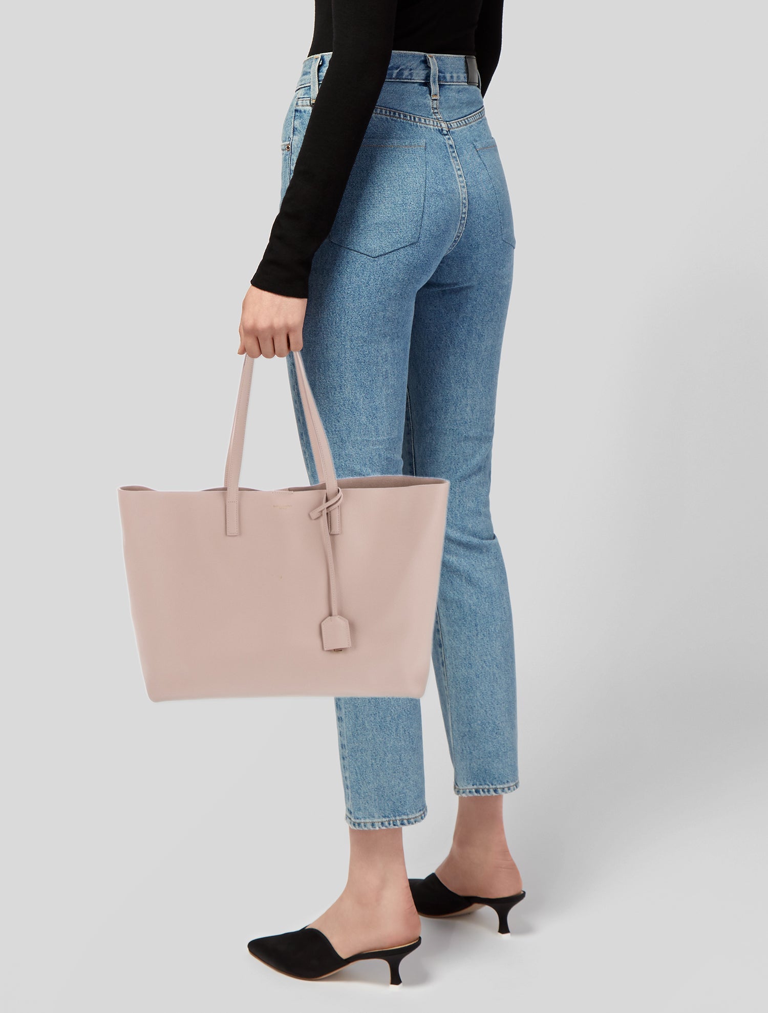 Saint Laurent Leather E/W Shopping Tote