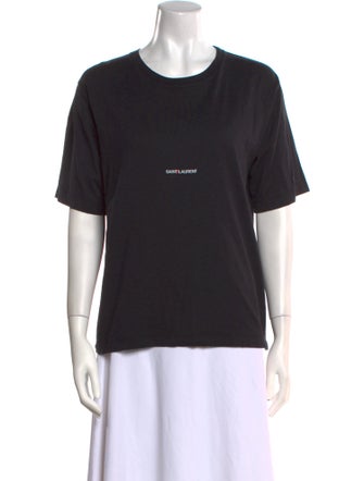 Saint Laurent Graphic Print Crew Neck T-Shirt