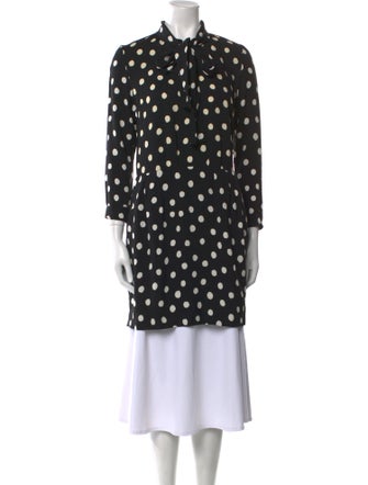 Saint Laurent Polka Dot Print Mini Dress