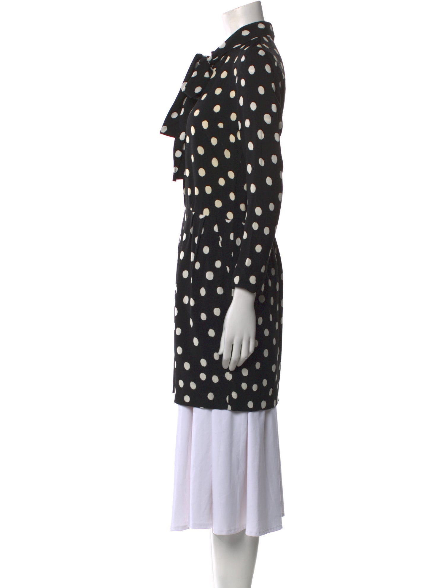 Saint Laurent Polka Dot Print Mini Dress