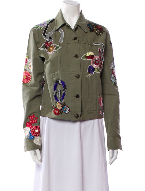 Saint Laurent Floral Print Utility Jacket