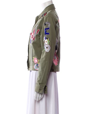 Saint Laurent Floral Print Utility Jacket