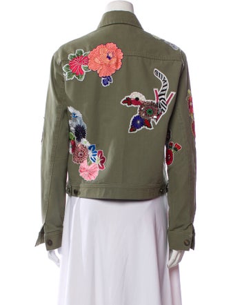 Saint Laurent Floral Print Utility Jacket