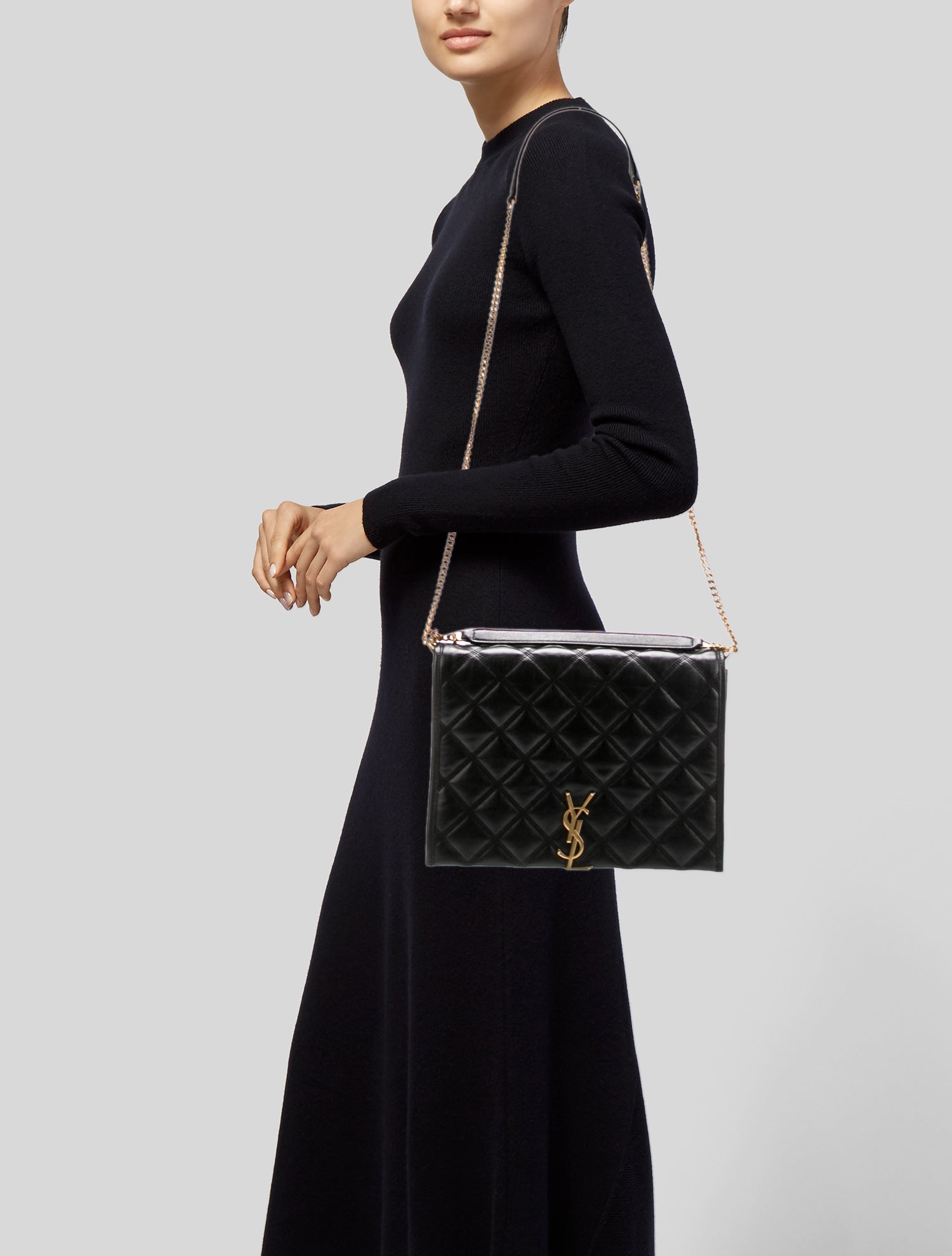 Saint Laurent Quilted Monogram Becky Small