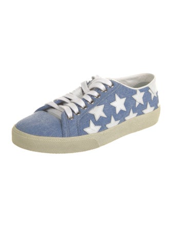 Saint Laurent Denim Printed Sneakers