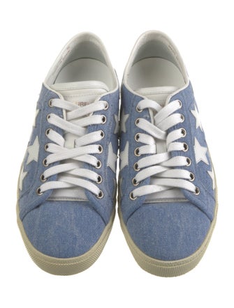 Saint Laurent Denim Printed Sneakers