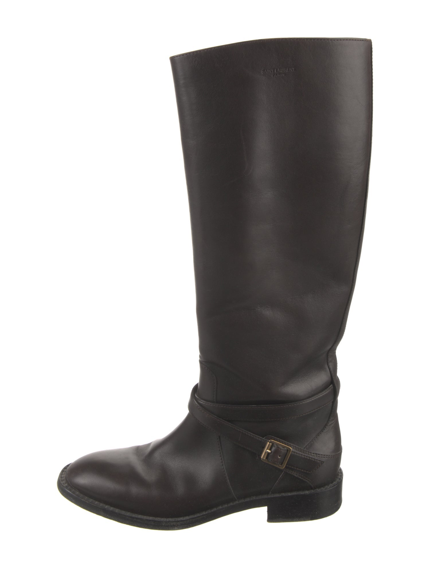 Saint Laurent Leather Riding Boots