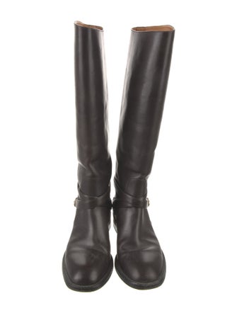 Saint Laurent Leather Riding Boots