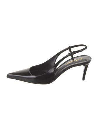 Saint Laurent Patent Leather Slingback Pumps