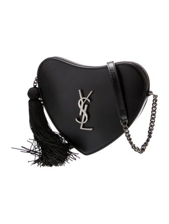 Saint Laurent Leather Heart Monogram