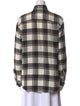 Saint Laurent Plaid Print Long Sleeve Button-Up Top