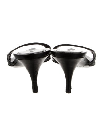 Saint Laurent Leather Slides