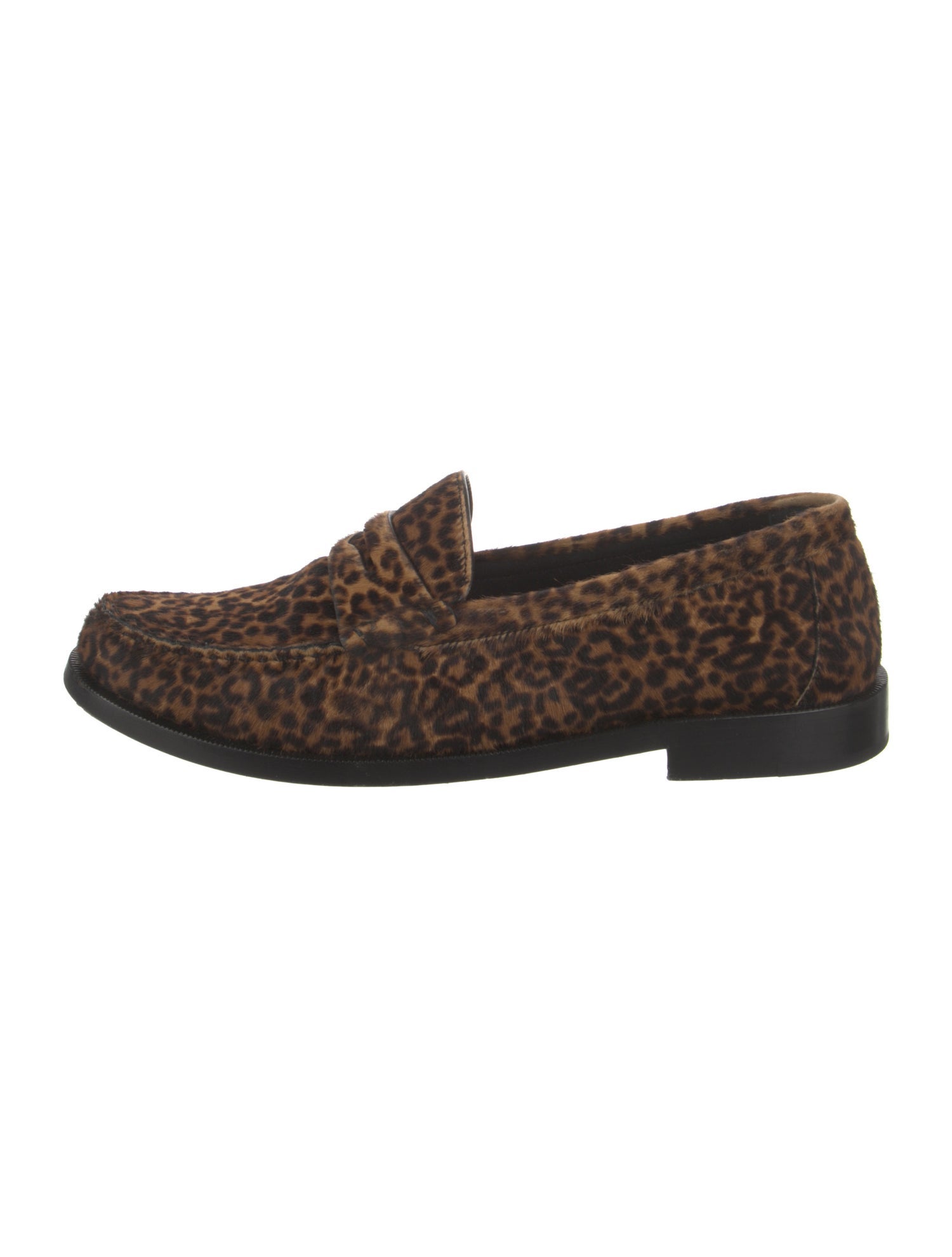 Saint Laurent Ponyhair Animal Print Loafers