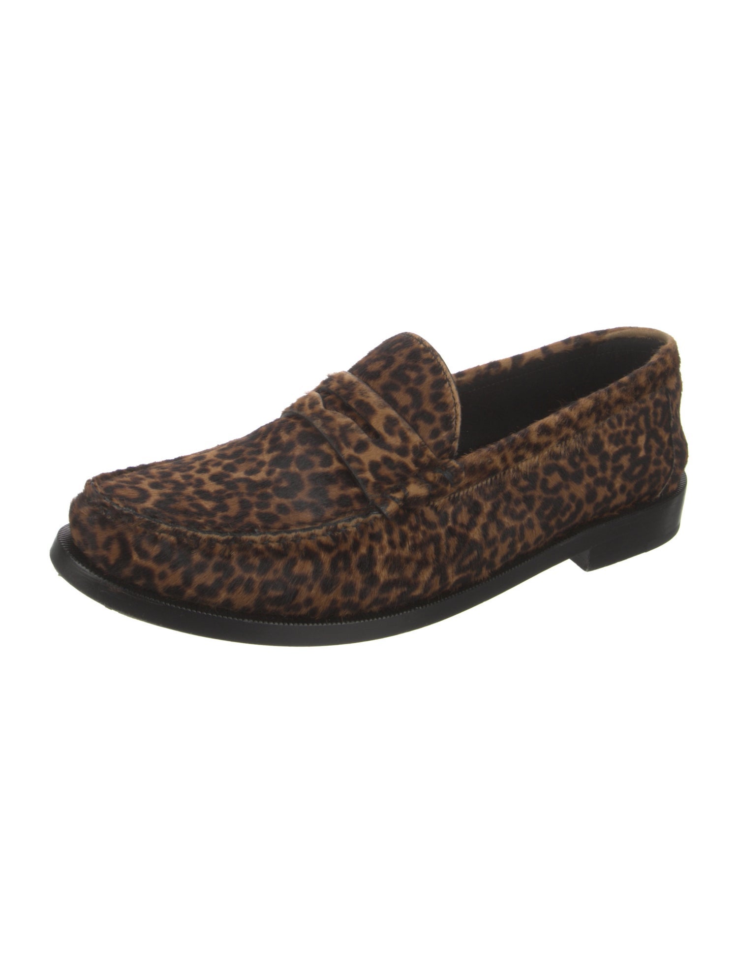 Saint Laurent Ponyhair Animal Print Loafers