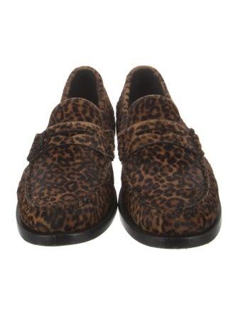Saint Laurent Ponyhair Animal Print Loafers