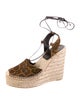 Saint Laurent Suede Animal Print Espadrilles