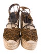 Saint Laurent Suede Animal Print Espadrilles