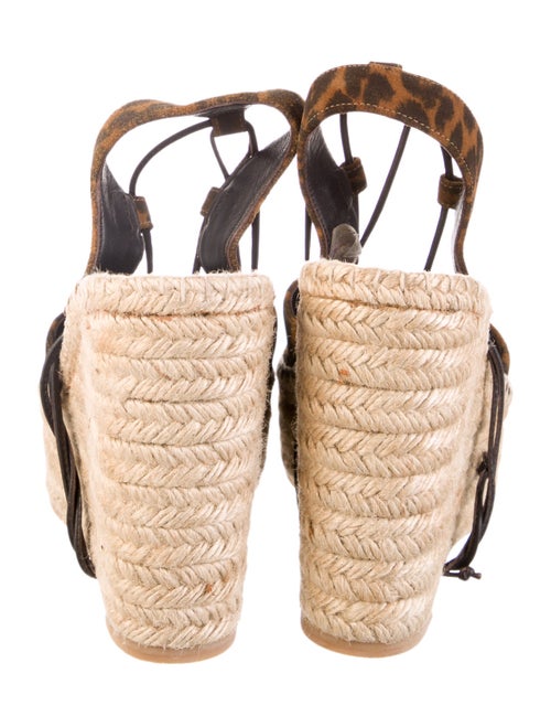 Saint Laurent Suede Animal Print Espadrilles