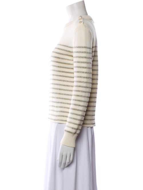 Saint Laurent Striped Crew Neck Sweater