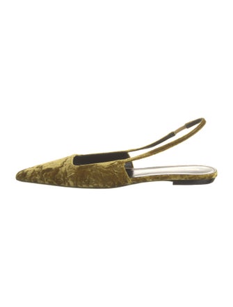 Saint Laurent Velvet Slingback Flats