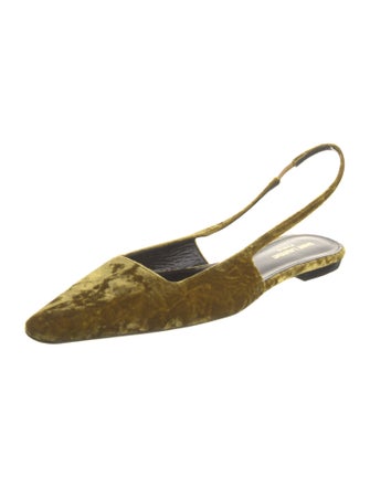 Saint Laurent Velvet Slingback Flats