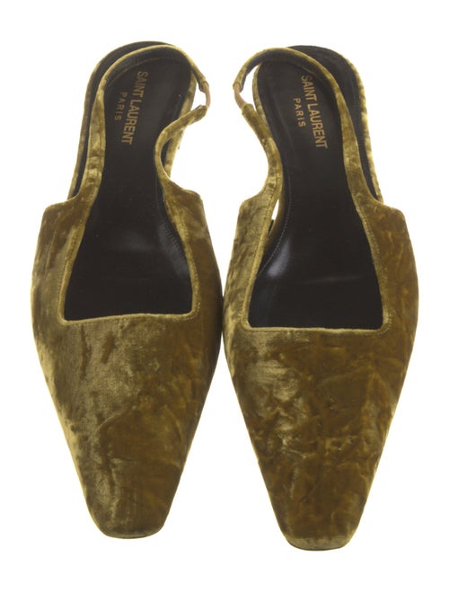 Saint Laurent Velvet Slingback Flats