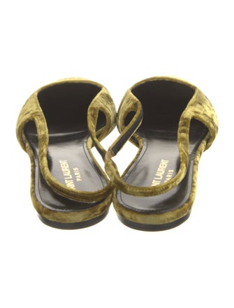 Saint Laurent Velvet Slingback Flats
