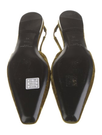 Saint Laurent Velvet Slingback Flats